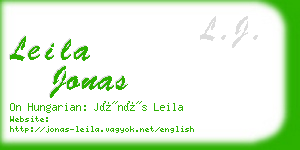 leila jonas business card